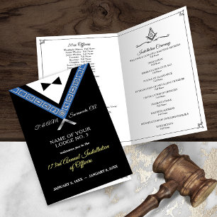 Tux Masonic Program Template Freemason Stationery