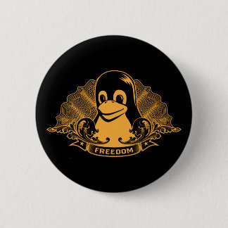 Tux Penguin - (Linux, Open Source, Copyleft, FSF) 2 Inch Round Button