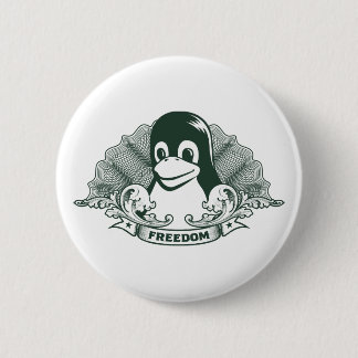 Tux Penguin - (Linux, Open Source, Copyleft, FSF) 2 Inch Round Button