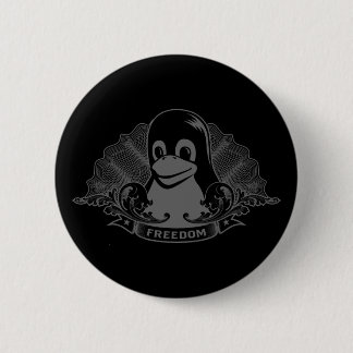 Tux Penguin - (Linux, Open Source, Copyleft, FSF) 2 Inch Round Button