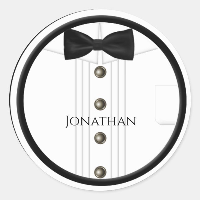 Tux Wedding  Stickers (Front)