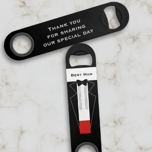 Tuxedo Best Man Thank You Wedding Bottle Opener Speed Bottle Opener