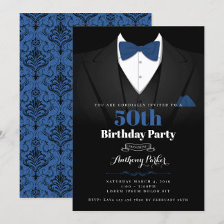 Tuxedo Birthday Invitation