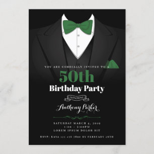 Tuxedo Birthday Invitation