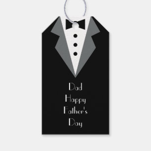 Tuxedo Black Tie Father's Day Gift Tags