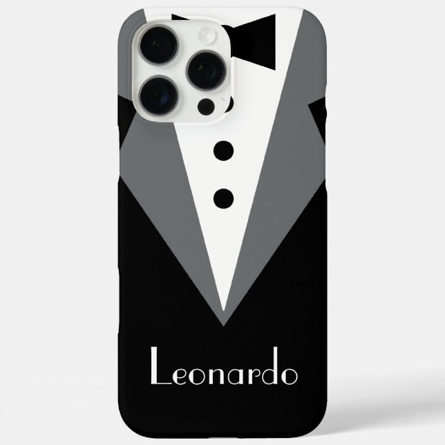 Tuxedo Black Tie Personalized Case-Mate iPhone Case (Back)