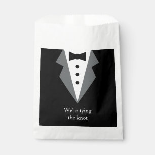 Tuxedo Black Tie Wedding Favour Bag