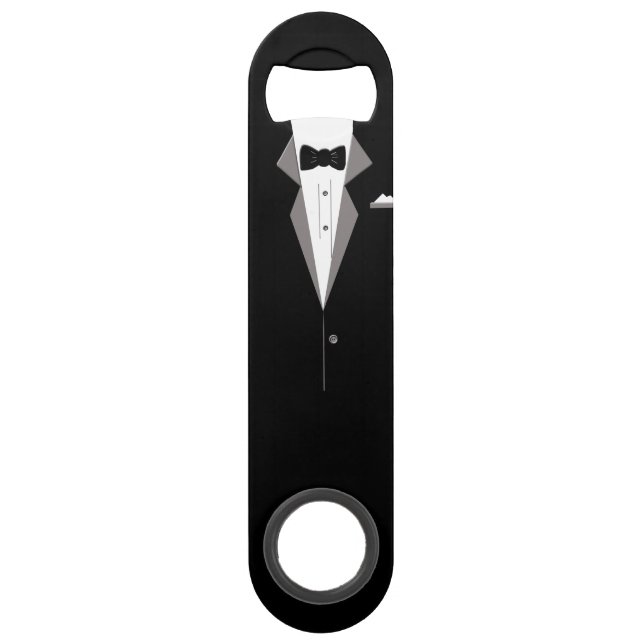 Tuxedo Bottle Opener Bar Key (Front)