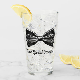 Tuxedo Bow Tie Personalized Glass