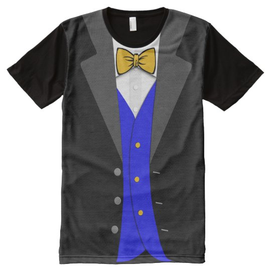 Tuxedo Bow Tie T-Shirt - Maize and Blue