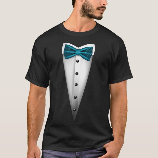 Tuxedo Bowtie For Funny Wedding T-Shirt (Front)