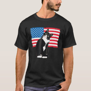 Tuxedo Cat 4th Of July Patriotic Tee Adults Kids