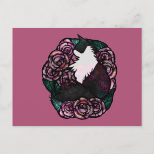 Tuxedo Cat Black and white kitty cats Postcard