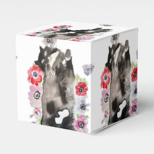 Tuxedo Cat Black White Cats Birthday Favour Box