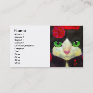 TUXEDO CAT BUSINESS CARD