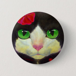 TUXEDO CAT BUTTON
