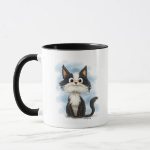 Tuxedo Cat Cartoon Mug