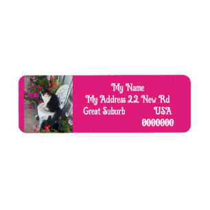 Tuxedo cat Cats Art Return Address Labels
