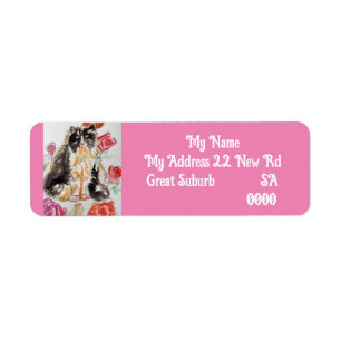 Tuxedo cat Cats Art Return Address Labels