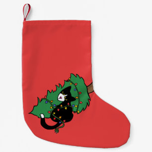 Tuxedo Cat Christmas Tree Small Christmas Stocking