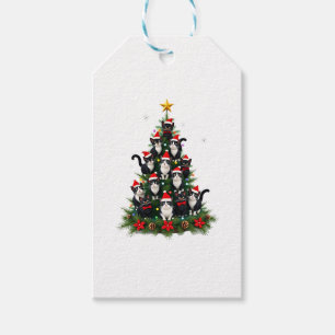 Tuxedo Cat Christmas Tree Tuxedo Cat Lights Xmas M Gift Tags