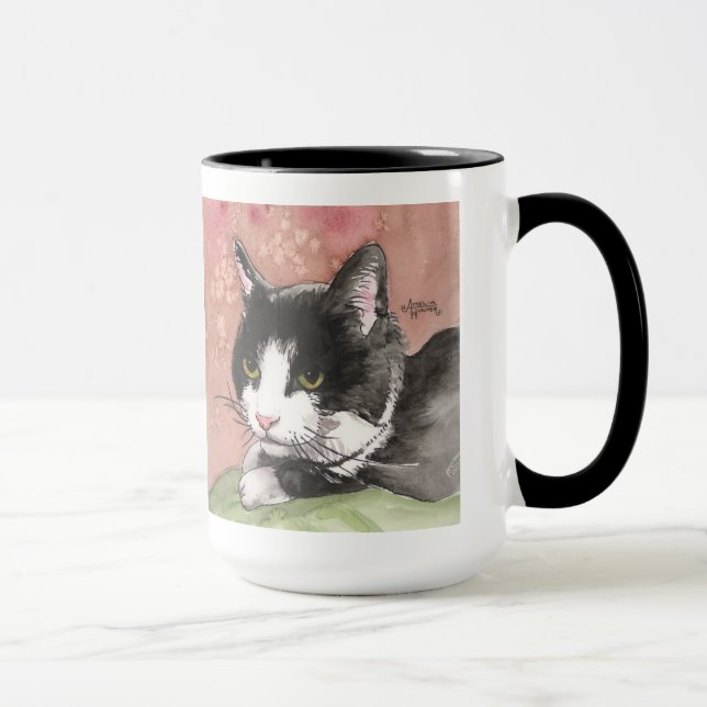 Tuxedo Cat Coffee Mug (Right)