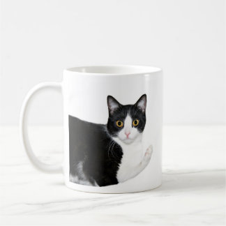 Tuxedo cat coffee mug
