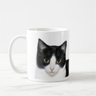 Tuxedo cat coffee mug