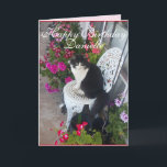 Tuxedo Cat Cute Pretty Flowers Cats Birthday Card<br><div class="desc">Tuxedo Cat Cute Pretty Flowers Cats Birthday Card,  with a fully customizable name. Designed from one of my original photos,  a must for all cat lovers!.</div>