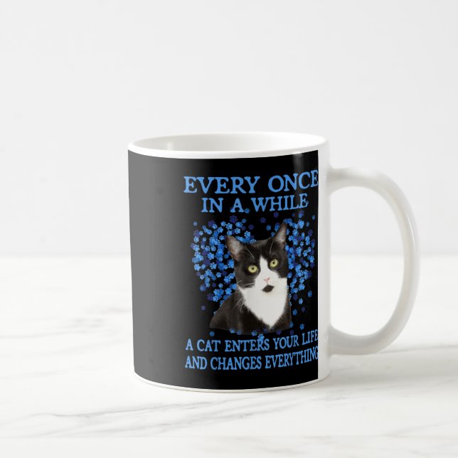 Tuxedo Cat Every Once In A While A Cat Enters Your Coffee Mug (Right)