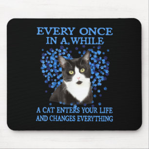 Tuxedo Cat Every Once In A While A Cat Enters Your Mouse Pad