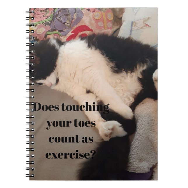 Tuxedo Cat Funny Quote Black and White Cats Girls Notebook (Front)