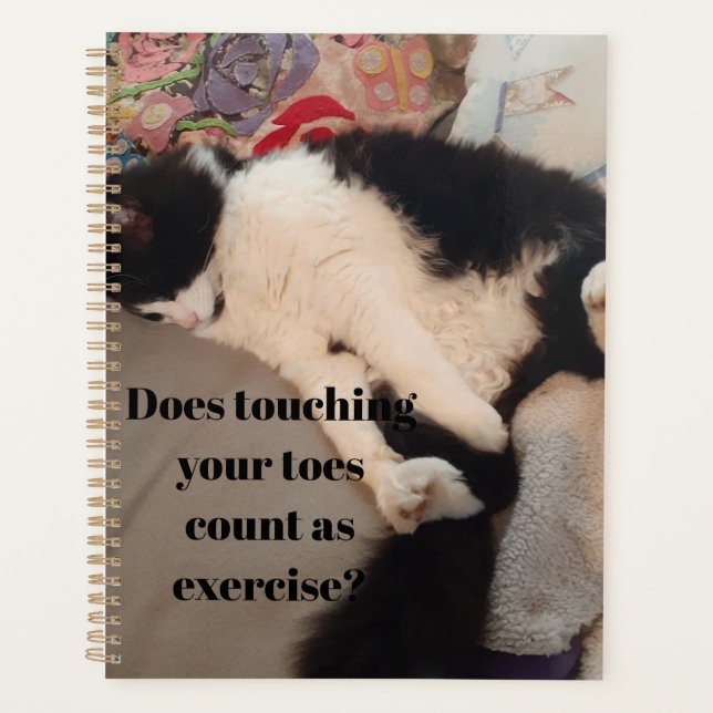 Tuxedo Cat Funny Quote Black and White Cats Girls Planner (Front)