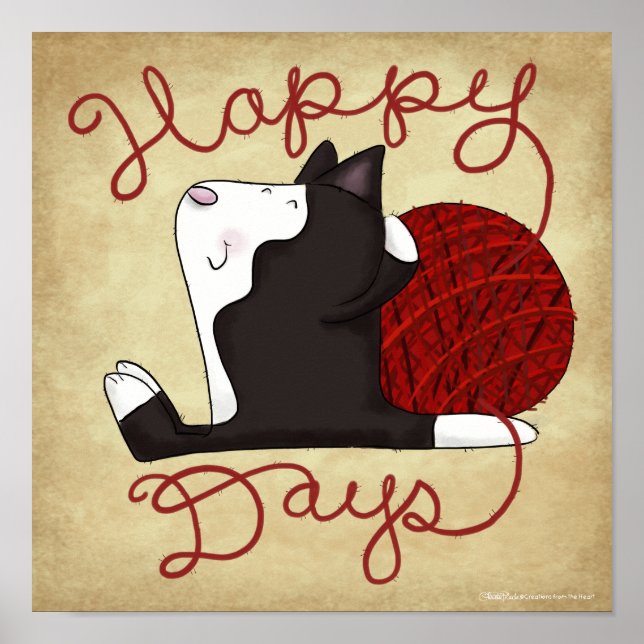 Tuxedo Cat- Happy Days Poster (Front)