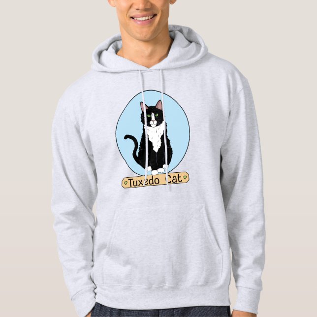 Tuxedo Cat Hoodie (Front)