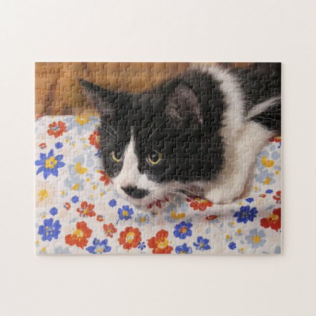 Tuxedo Cat Jigsaw Puzzle (Horizontal)