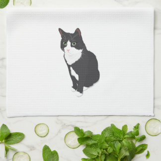 Tuxedo Cat Kitchen Towel