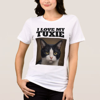 TUXEDO CAT LOVE T-SHIRT Tri-Blend SHIRT
