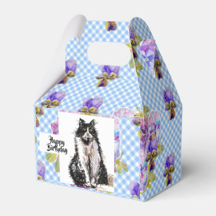 Tuxedo Cat Love You Black and White Cats Cake Favo Favor Box