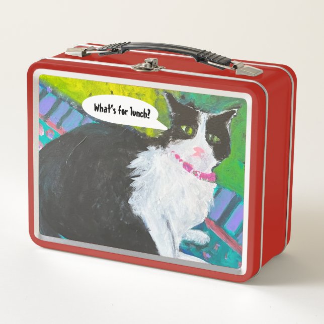 Tuxedo Cat lunch box (Front)