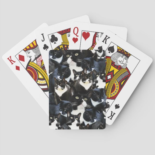 Tuxedo Cat Madness Playing Cards (Back)