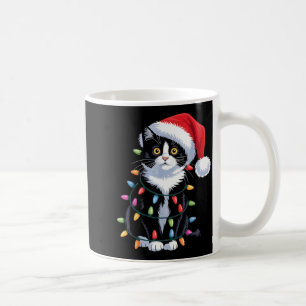 Tuxedo Cat Meow Santa Tuxie Christmas Tree Coffee Mug
