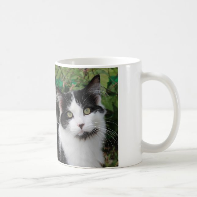 Tuxedo cat mug (Right)
