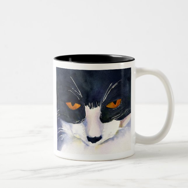 Tuxedo Cat Mug (Right)