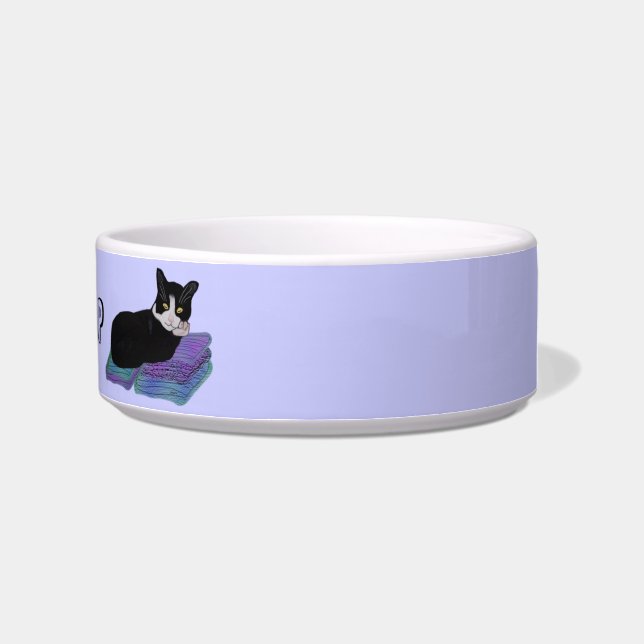 Tuxedo Cat Nap Pet Bowl (Right)