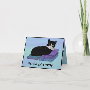 Tuxedo Cat Nap Retirement Cards