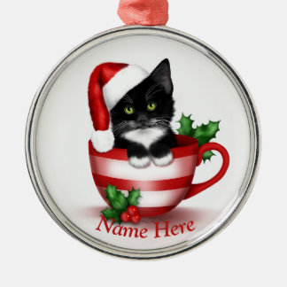 Tuxedo Cat Ornament / Personalized Cat Ornament