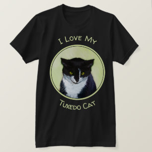 Tuxedo Cat Painting - Cute Original Cat Art T-Shirt