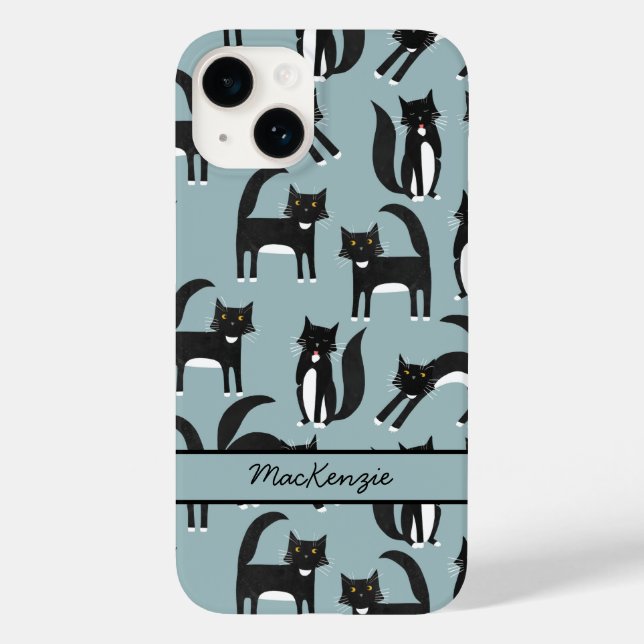 Tuxedo Cat Personalized Case-Mate iPhone Case (Back)