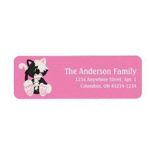 Tuxedo Cat Return Address Labels